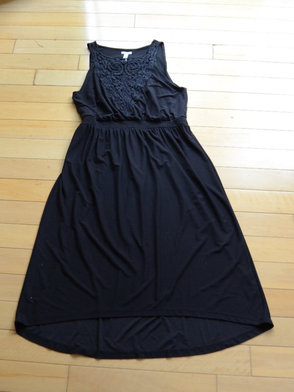 Soma Lace Crochet Tank Dress Black Size S